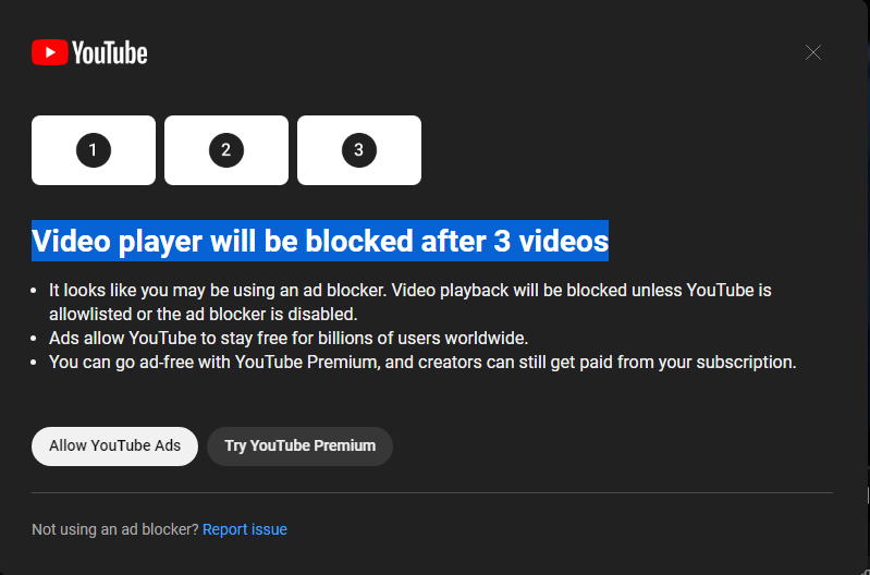 r/youtube - YouTube cracking down on if you're not paying them to block the ads, it hurts me, and hurt you.